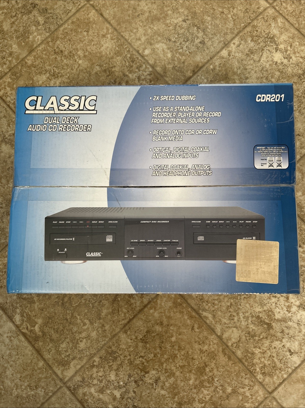 Dual Deck Audio W/ Over 150 Blank Cd-r