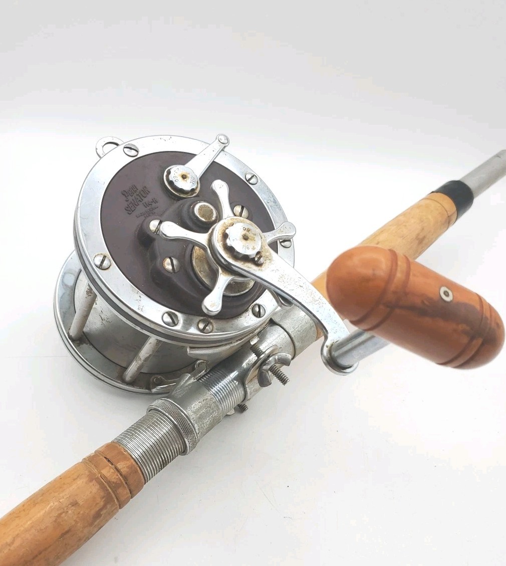 VTG PENN SENATOR 114H 6/0 TROLLING FISHING REEL With Half Wo