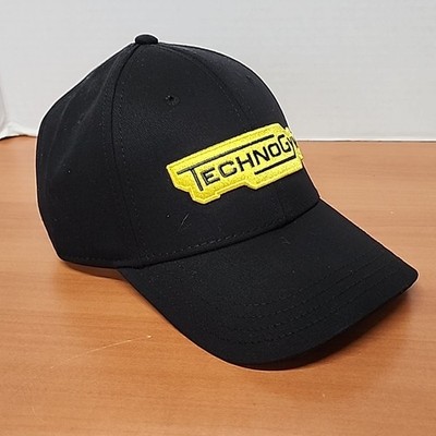 TechnoGym Adjustable Buckle Strap Back Hat Italian Design Black Embroidery Logo