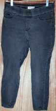 Nine West Heidi Women  s Pull-On Crop Jeans Size 6 Stretch High Rise Gray
