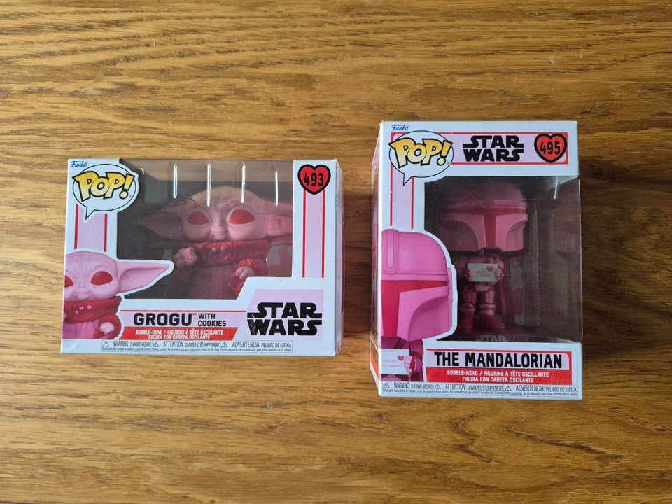 Star Wars The Mandalorian St.Valentine Pop #495 Vinyl Figurine Funko