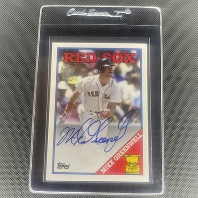 Mike GREENWELL 2013 Topps Archives Fan Favorites On Card AUTO #FFA-MG Red Sox 