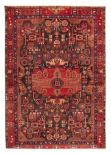 Vintage Oriental Hand-Knotted Carpet 4'10" x 7'0" Traditional Wool Area Rug