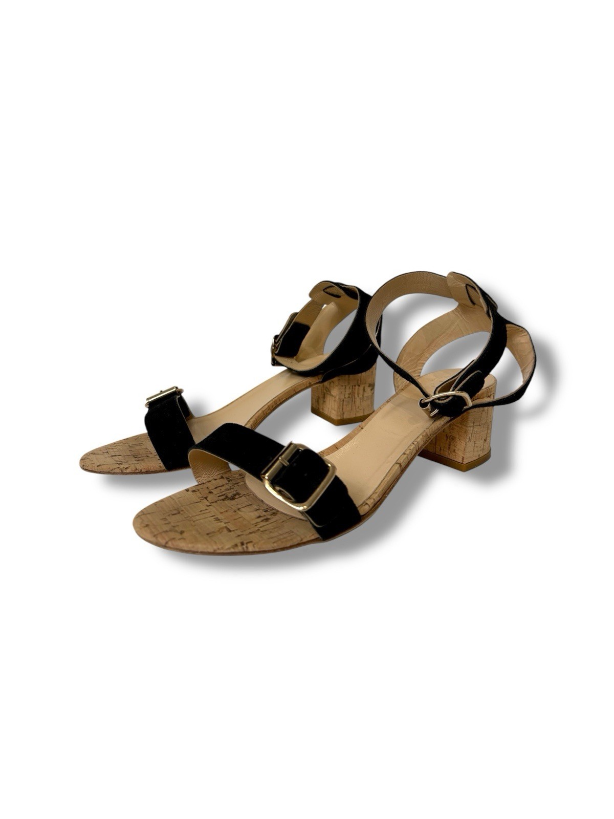 ATP Atelier Carmen Suede And Cork Sandal With Block Heel Size 39 image 5