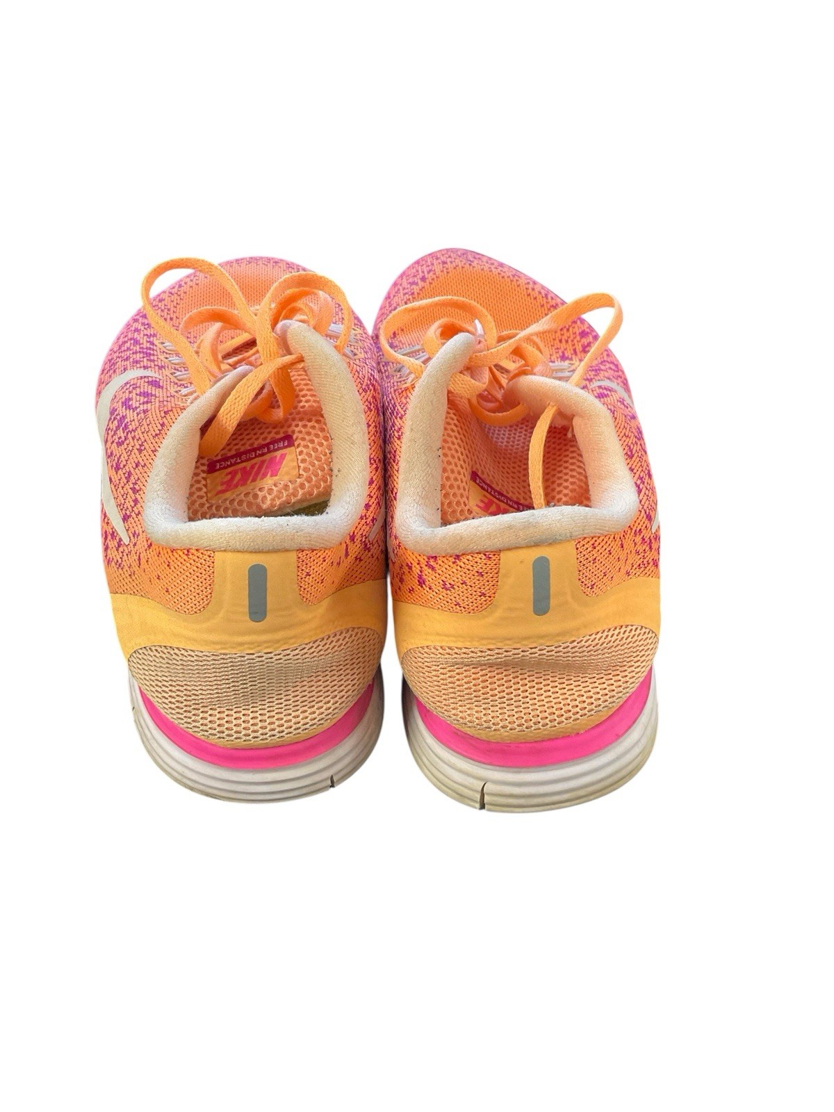 NIKE WOMENS FREE RN DISTANCE ATOMIC ORANGE PINK BLISS SIZE 11 thumbnail 5