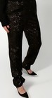 JONATHAN SIMKHAI⚡"Mylah" sequin flowy black sequin ankle tie drape pants size M — photo 2