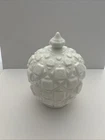 Vintage Westmoreland Old Quilt Pattered Round Milk Glass Candy Dish with Lid