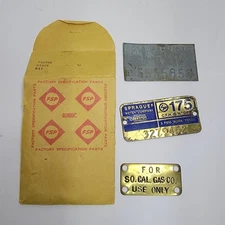 3 Old Gas Company Plates Meter Tags