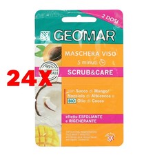 24 X Geomar Maschera Viso 5 Minuti Esfoliante Rigenerante 15 Ml Scrub&care