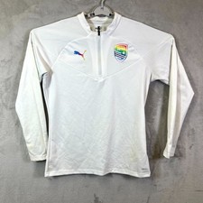 Camisa de Entrenamiento de Fútbol Puma Individual FINAL México United Para Hombre M Blanca 1/4 Cremallera