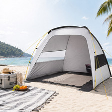 Strandzelt UV 80 Alubeschichtung selbsttragend mit Sandtaschen 200x150x130 cm