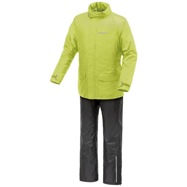 Completo antipioggia Tucano Set Diluvio Day Hydroscud Nero-Giallo Fluo|2XS