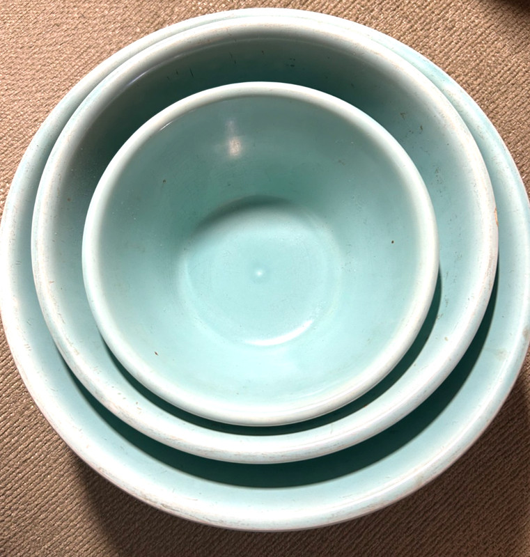 SET  OF THREE (3) Vintage Homer Laughlin Orange Tree Bowls - FAST FREE SHIPPING