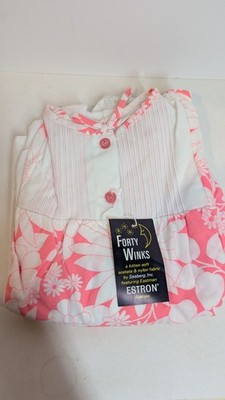 40 Winks Vintage Pajama Set Pink/White Size M Women New Open Package USA