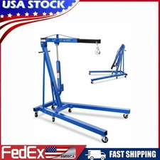 2-ton Folding Engine Hoist Hydraulic Shop Crane With 6 Swivel Wheels Adjustable 2-ton Folding Engine Hoist Hydraulic Shop Crane With 6 Swivel Wheels Adjustable