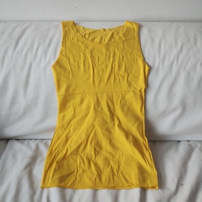 Isseymiyake ME タンクトップ Rare ISSEY MIYAKE Me Yellow Stretch Tank Top Size S/M - Chic