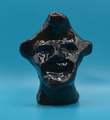 ''Mystic. 1492 AD'' - Experimental Original Clay Sculpture. Hand made & glazed.