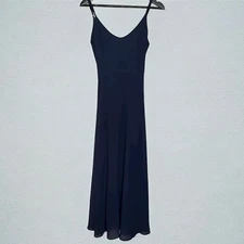 True Decadence Maxi Dress Women Size 6 Navy Blue Evening Event Formal Prom Gown