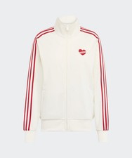 Genuine Adidas Firebird Rouge Track Top - Cream White:Red Women Asia Size