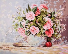 "Rose Bouquet" Printed Needlepoint Tapestry Canvas 11382