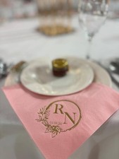 150 x  Personalised luxury Dinner 3 Ply  Wedding  Napkins 