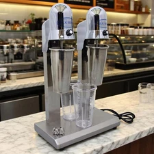 Commercial Stainless Steel Milk Shake Machine Double Head Drink Mixer 110V