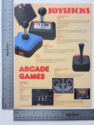 Joysticks Arcade Games Commodore 64 Vintage Ghostbusters Print Advertisement
