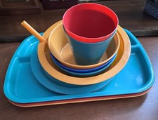 Kid's Dinnerware Set, 12Piece Plastic Plates
