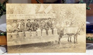 Rockford MN. Real Photo PC. 1910. Dairy cooperative As Ci. Patriotic Parade Flo