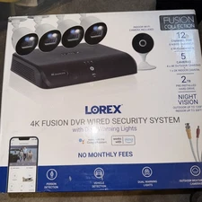 Lorex 12 Channel 4K 2TB Fusion DVR 5 Camera Security System