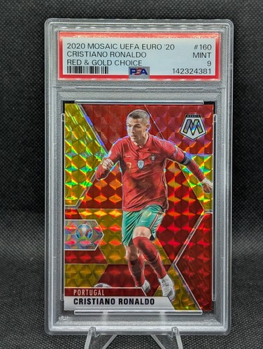 Cristiano Ronaldo 2021 Panini Mosaic UEFA Euro Choice Red & Gold Prizm /88 #160