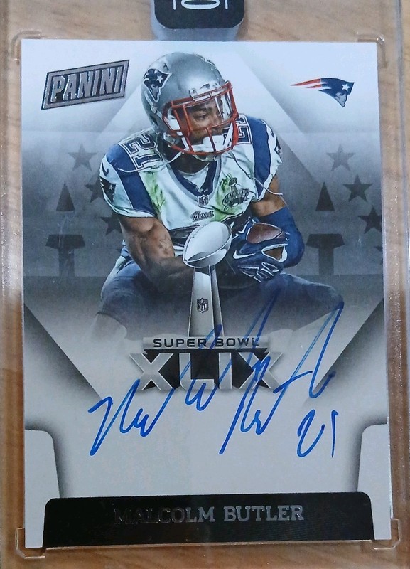 2015 Panini Malcolm Butler Super Bowl XLIX Auto #SBXLIX-MB Patriots