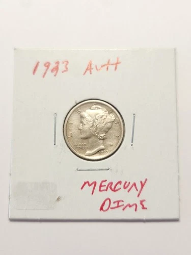 1923 AU+ Mercury Dime