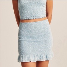 ABERCROMBIE  FITCH Smocked Floral Mini Skirt