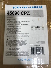 Kichler Brinley 32.5 in. 4-Light Champagne Bronze Vanity Light with Clear Glass