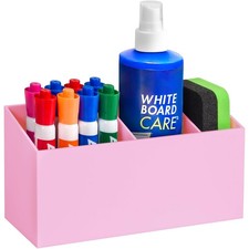 Magnetic Dry Erase Marker Holder, Acrylic Magnet Pen Holder for Whiteboard, R...