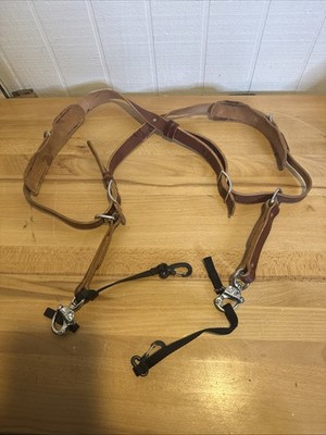 HoldFast Gear MoneyMaker Leather Dual Camera Harness Strap Small USA Brown