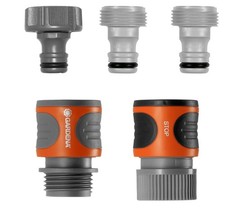 GARDENA (18270-81) 5-Piece Quick Connect Hose 5 Pack, Orange, Black, Grey