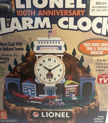 Lionel 100th Anniversary Alarm Clock Talking Clock with Railroad