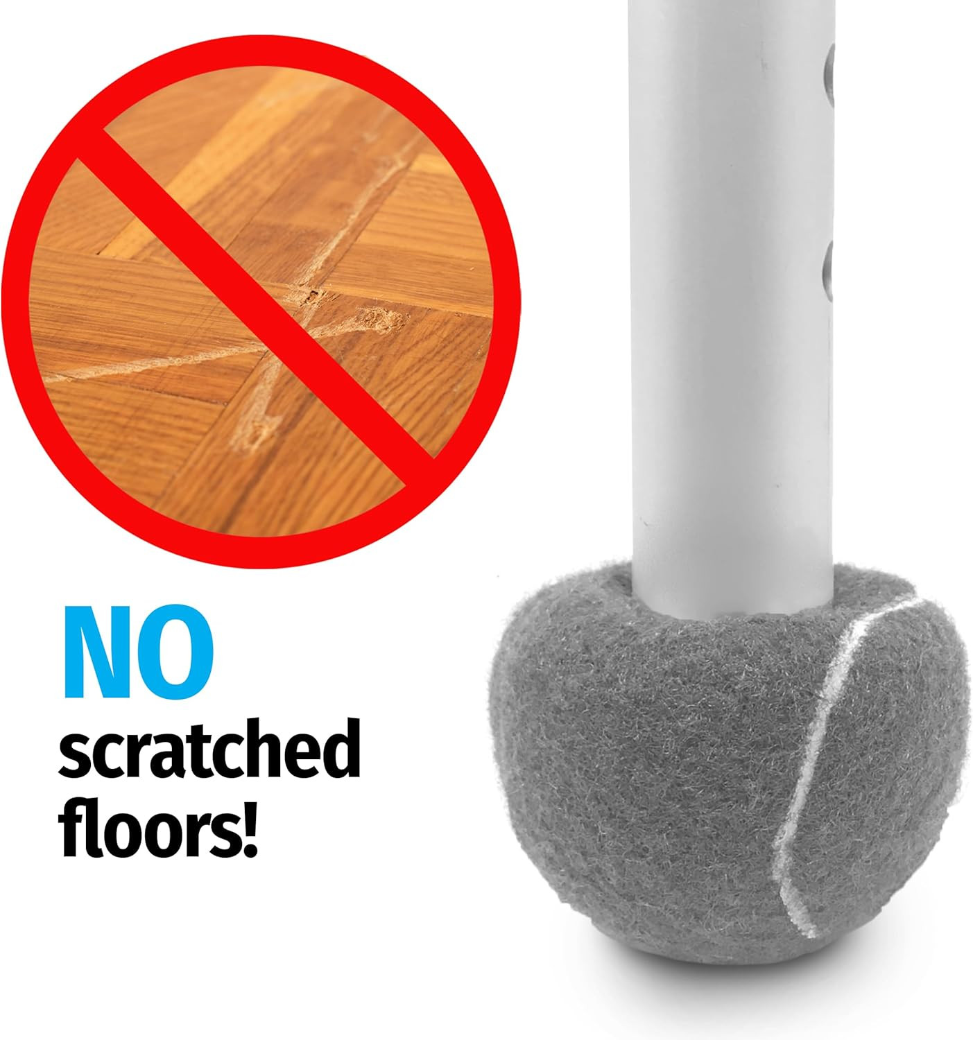 AMP Top Glides Precut Walker Tennis Ball Glides (Gray)