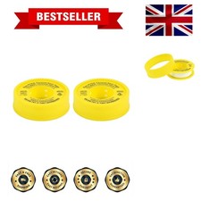 Reliable Yellow Gas PTFE Thread Seal Tape - 5m Length, Pack of 2 for Plumbing