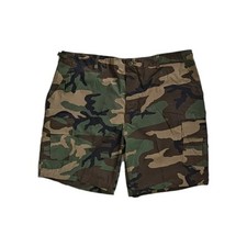 BDU WOODLAND CAMO SHORTS CARGO POCKETS XLARGE