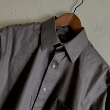 Arrow Mens Dress Shirt Long Sleeve 15 32 33 Gray Button Up No Iron Interview