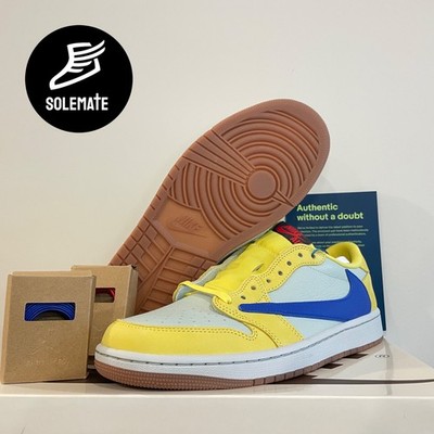  Rare Sample Nike Air Jordan 1 Retro Low OG SP Travis Scott Canary Size W10.5