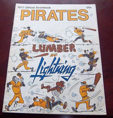 Pittsburgh Pirates Official Score Book 1977 vs Atlanta ...