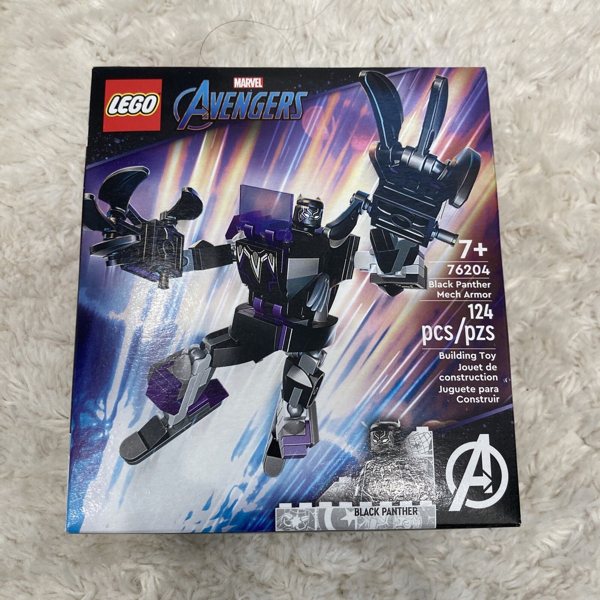 LEGO Marvel Avengers Black Panther Mech Armor 76204 Building Toy Free  shipping