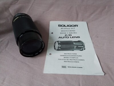 Objektiv  Soligor 80-200mm/F4.5 Multicoated Zoom+Macro C/D Auto Lens