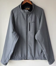 Men's Orvis Jacket XXL Gray Trout Bum Full-Zip Fleece Lined Soft Shell