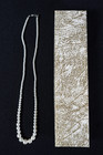 Single Strand White Faux Pearl Necklace 17" Graduated Size Faux Pearls
