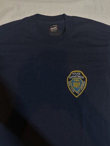 Vintage 90s NYPD Housing Police Unit T-Shirt Single Stitch Navy Size Large - Bild 2 von 6